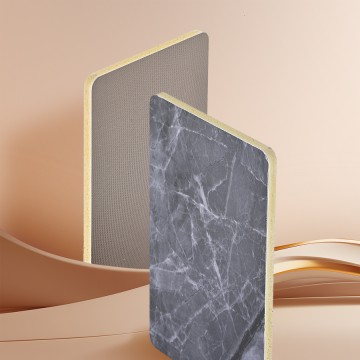 Waterproof plastic fiber sheets interior charcoal wood veneer wall pane