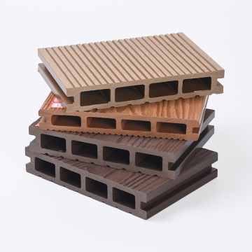 Outdoor Anti-UV co-extruded solid wpc composite decking boards hollow wpc decking with grooves wpc decking matt finish
